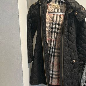 Authentic Burberry long black coat. Discontinued!